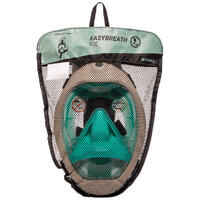 Adult Easybreath Diving Mask - 900 Beige and Green