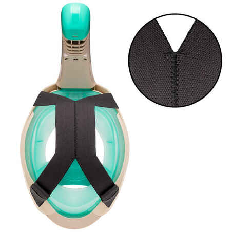 Underwater snorkelling mask Easybreath 900 > age 10 Beige
