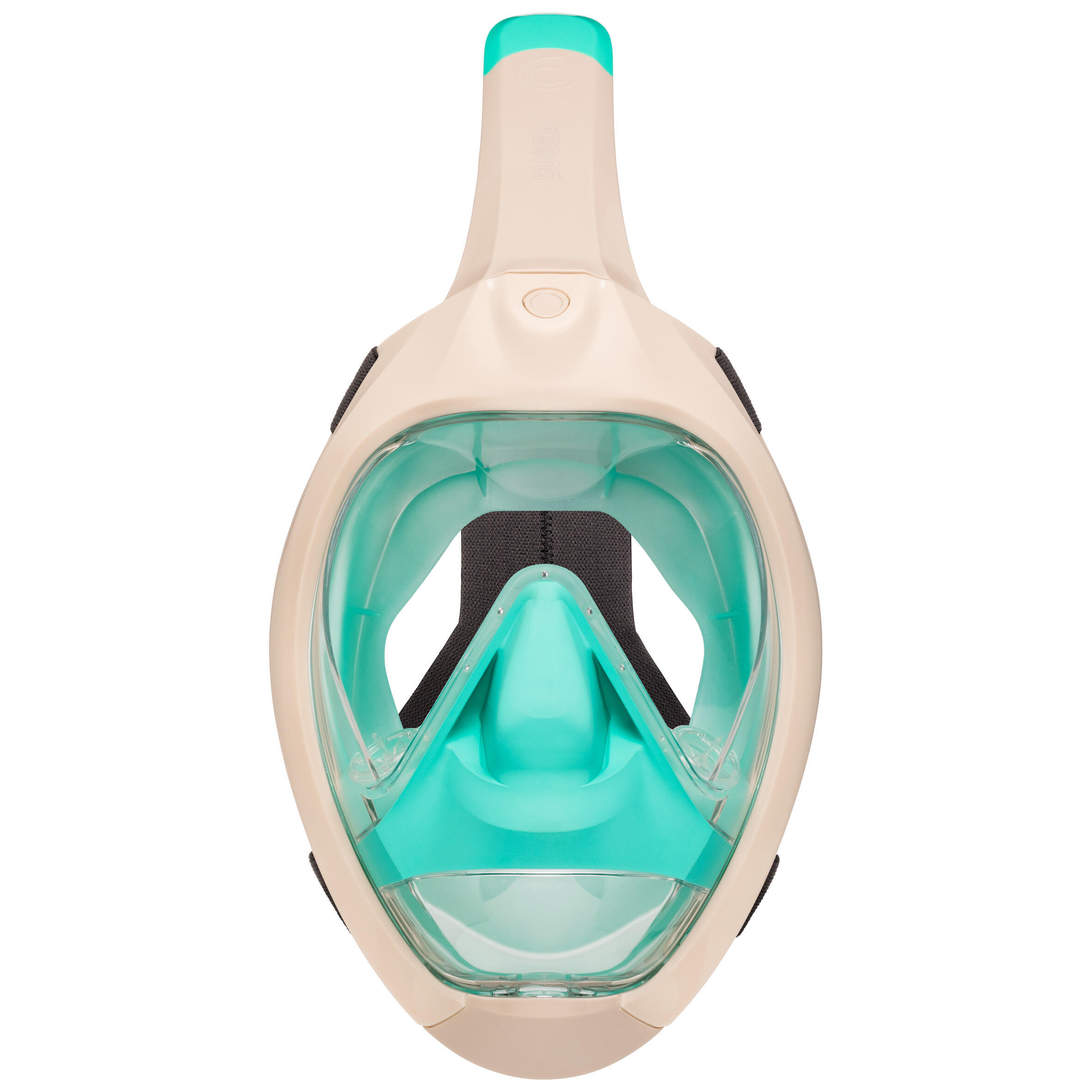 Adult Easybreath Diving Mask - 900 Beige and Green 2/9