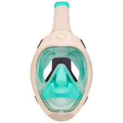 Adult Easybreath Diving Mask - 900 Beige and Green