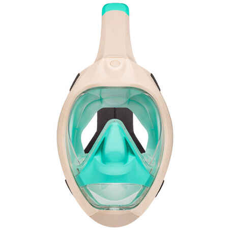 Adult Easybreath Diving Mask - 900 Beige and Green