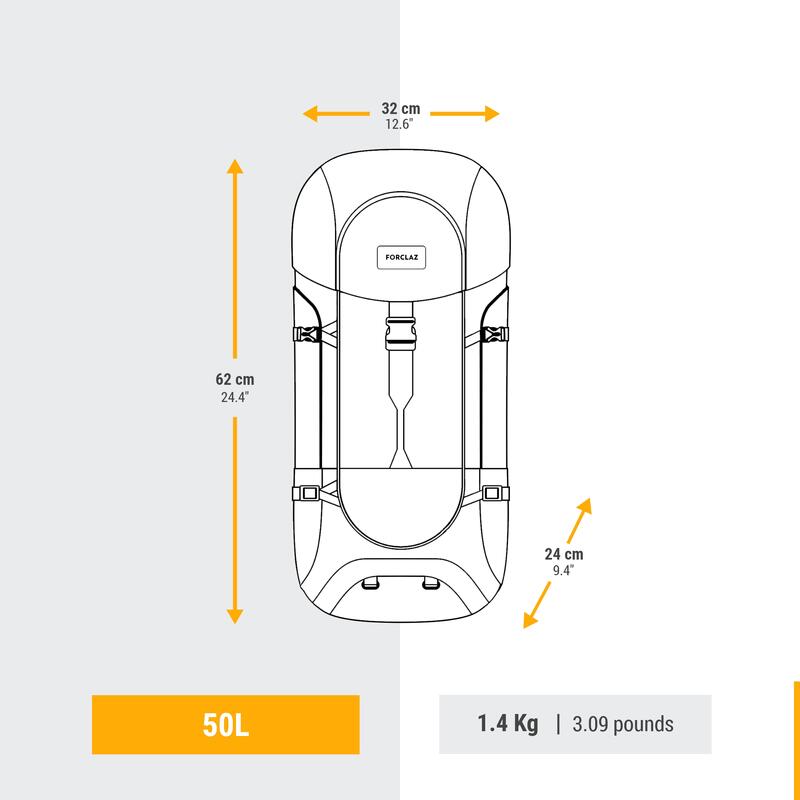 Mochila de trekking e viagem 50L - Travel 100