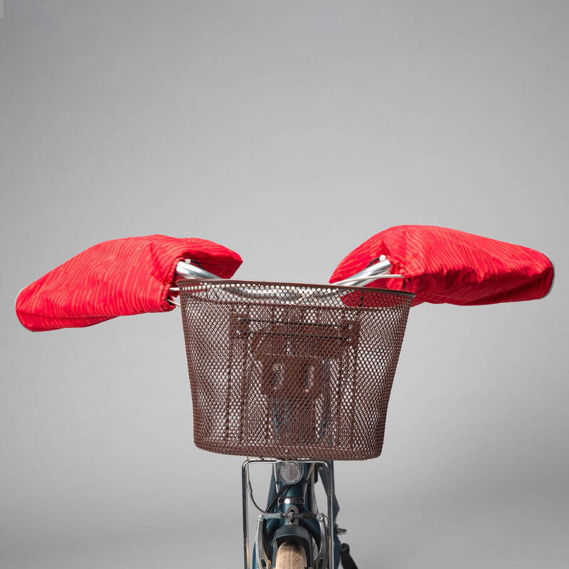 Afneembare handwarmers in warme en waterdichte stof voor op de fiets 900