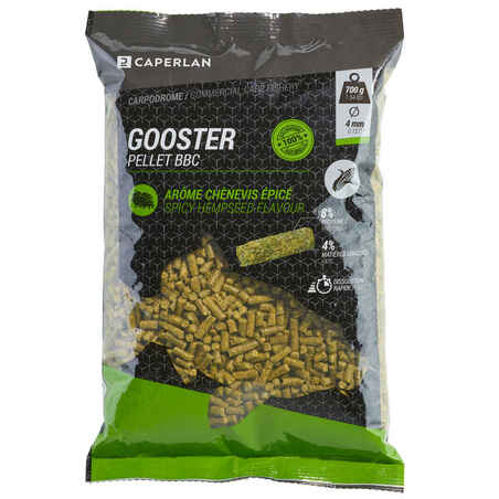 Mažųjų kukurūzų granulės „Gooster“ stacionariai karpių žvejybai, kanapių sėklų skonio, 4 mm, 0,7 kg