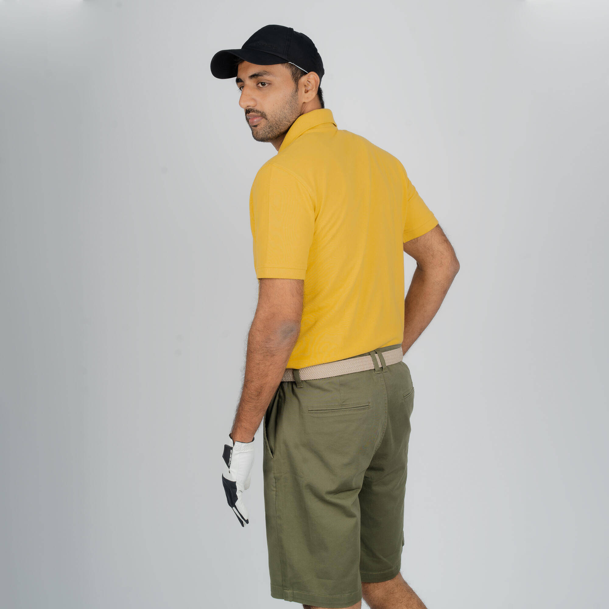 Men's Golf Short-Sleeved Polo Shirt Yellow -  5