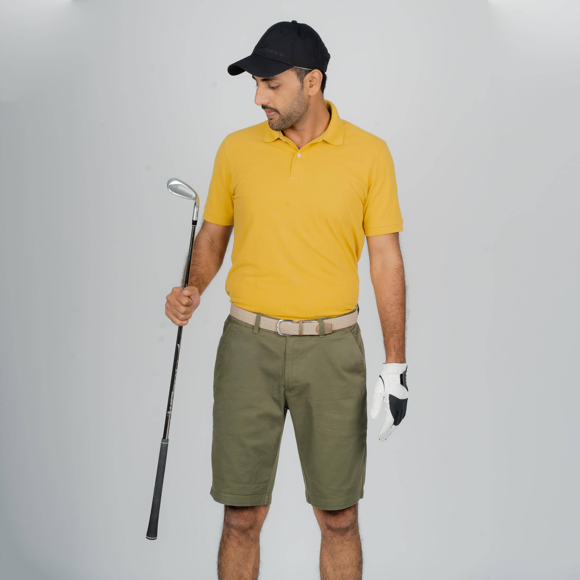 Men's Golf Short-Sleeved Polo Shirt Yellow -  2