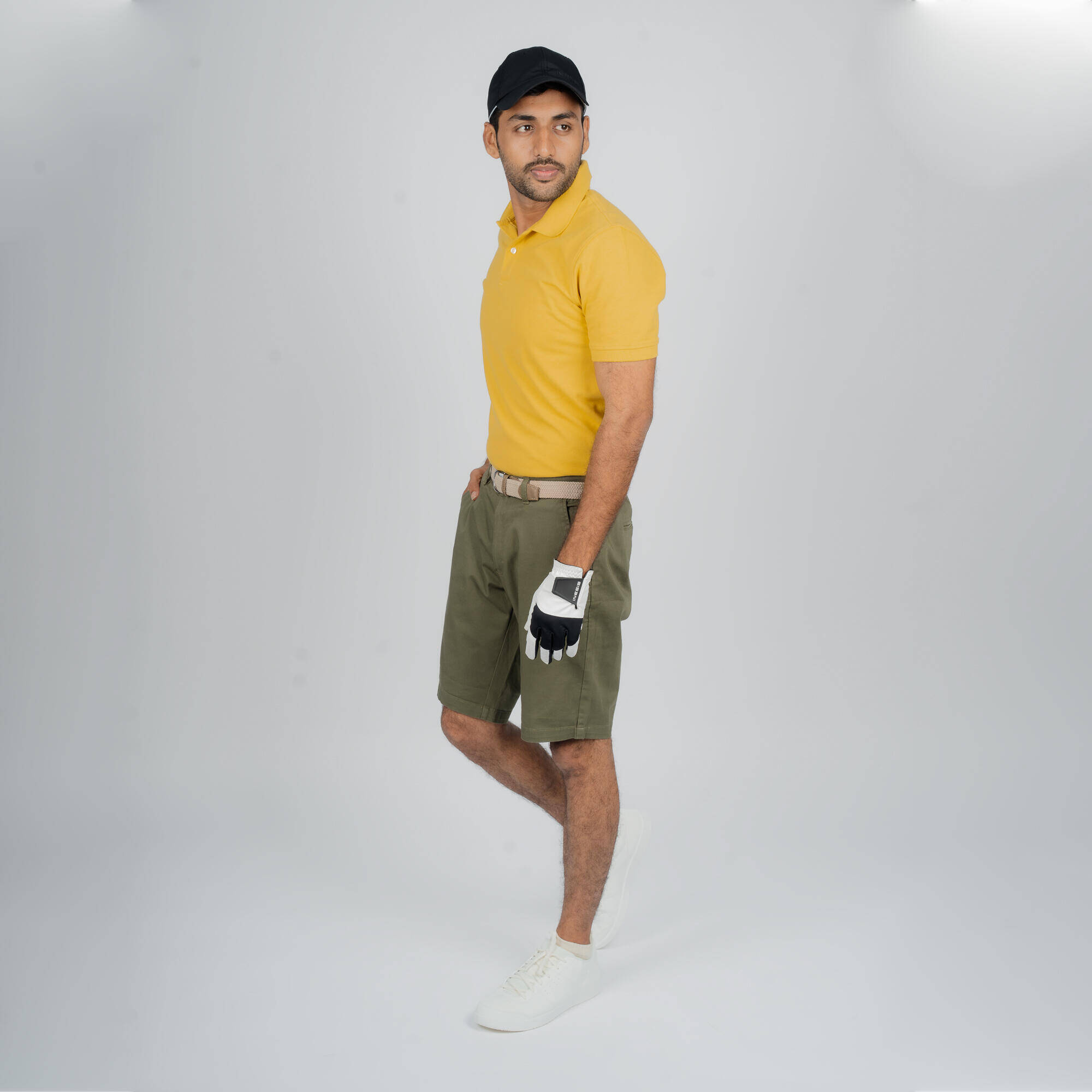 Men's Golf Short-Sleeved Polo Shirt Yellow -  3