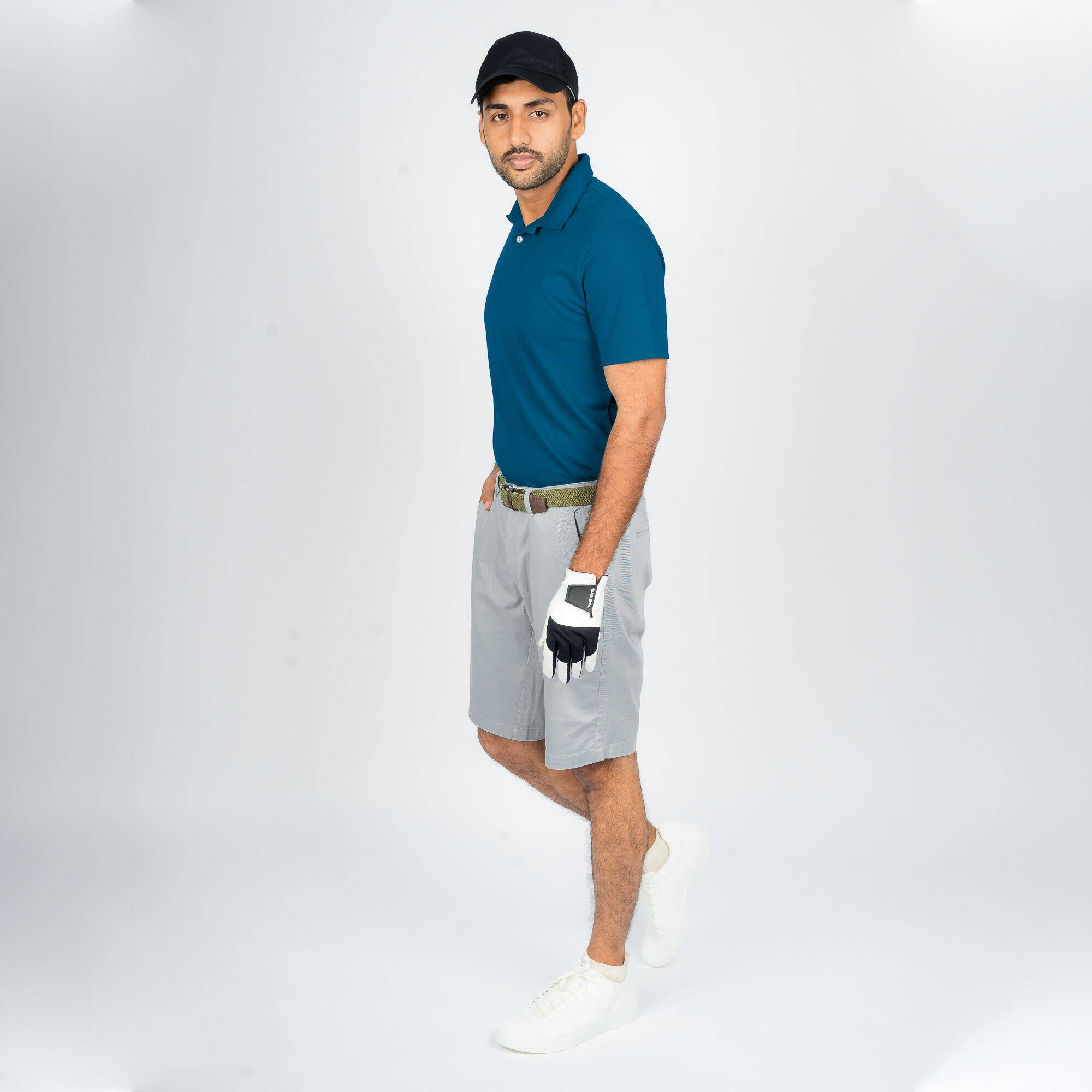 Men's Golf Short-Sleeved Polo Shirt Petrol Blue -  5