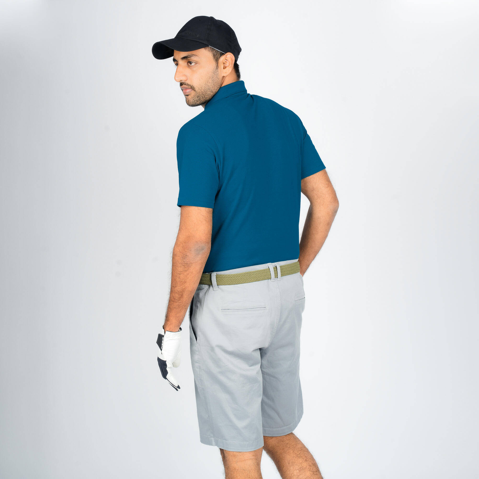 Men's Golf Short-Sleeved Polo Shirt Petrol Blue -  3