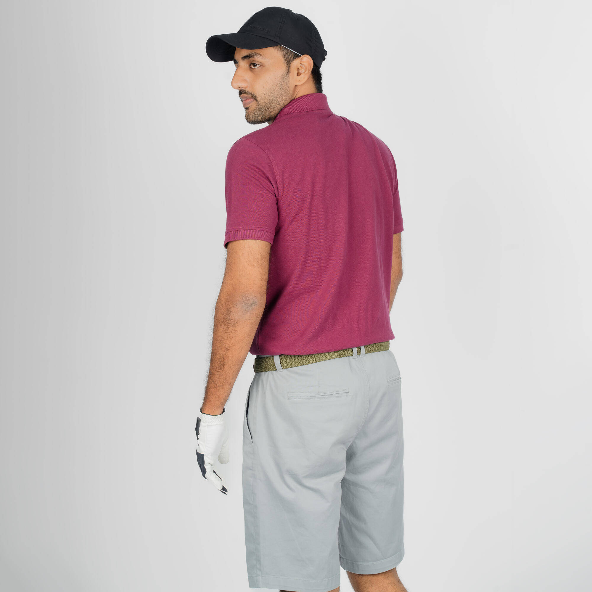 Men's Golf Short-Sleeved Polo Shirt Grape Wine -  4