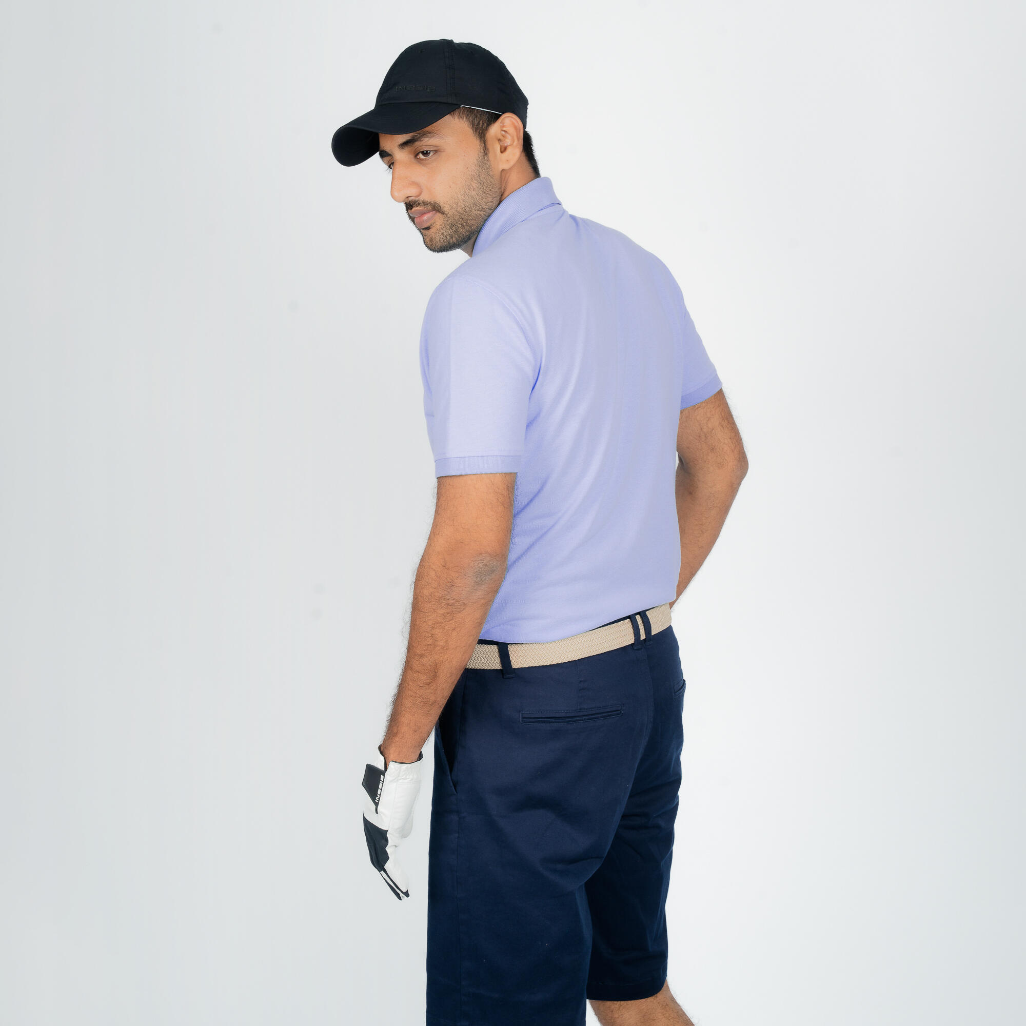 Men’s golf cotton and polyester short-sleeved polo shirt - MW500 purple 5/5