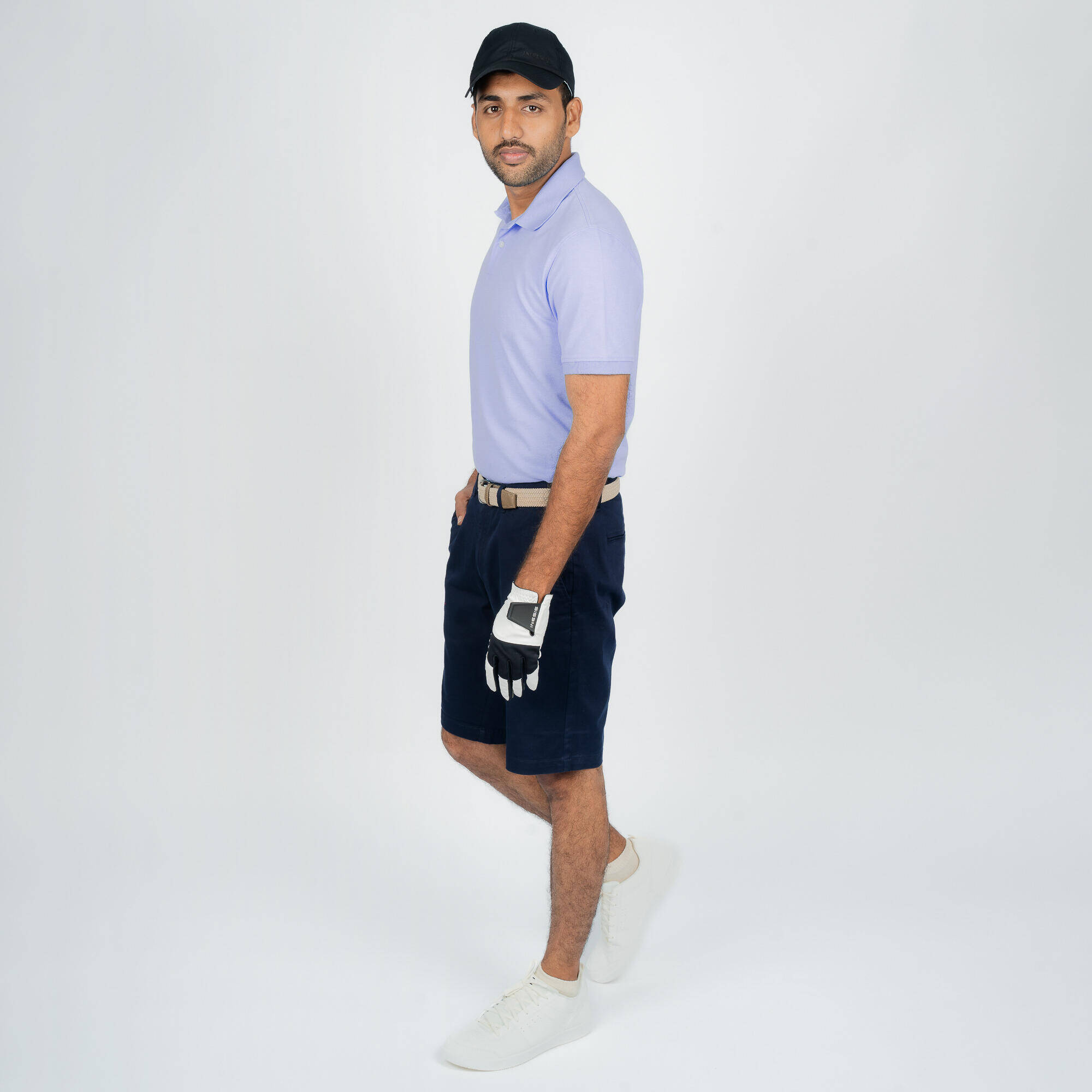 Men's Golf Short-Sleeved Polo Shirt Purple -  4