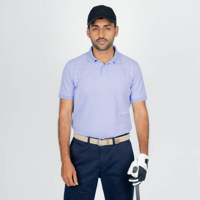 Men's Golf Short-Sleeved Polo Shirt Purple