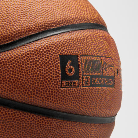 Баскетбольний м'яч BT100 Touch розмір 6 FIBA коричневий