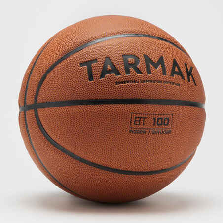 BT100 Kids' Size 5 Beginner Basketball, Under Age 10 - Orange