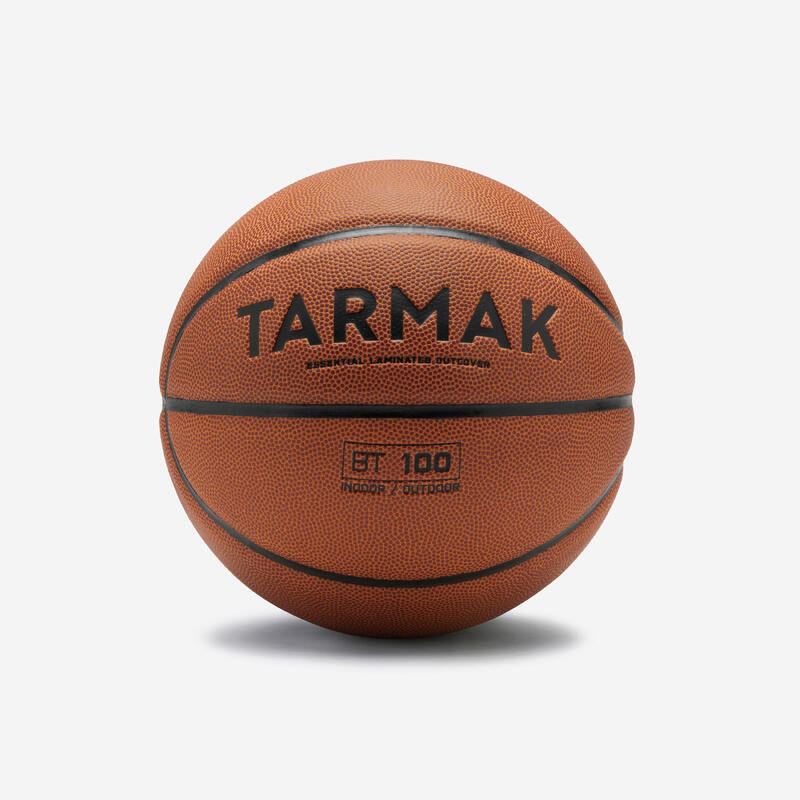 Ballon de basket BT100 taille 5 orange pour enfant jusqu'à 10 ans pour débuter.