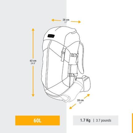 Mochila de montaña y trekking 60L Mujer Forclaz Trek100