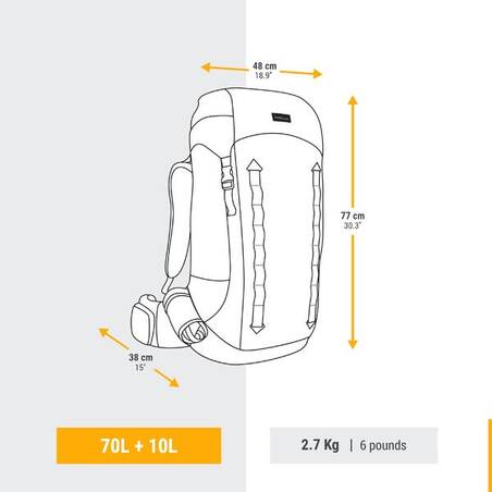 Men's Trekking Backpack 70+10 L - MT900 SYMBIUM