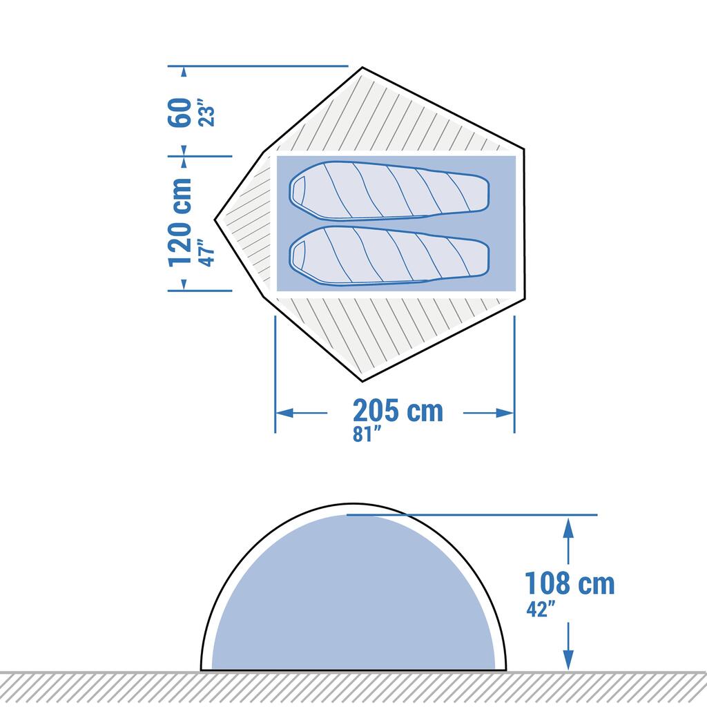 Trekking dome tent - 2-person - MT900 Minimal Editions