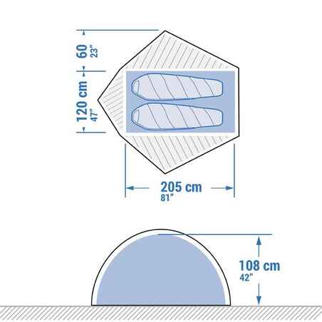 Trekking dome tent - 2-p - MT900