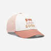 Cap 500 verstellbar Kinder weiss mit rosa Muster 