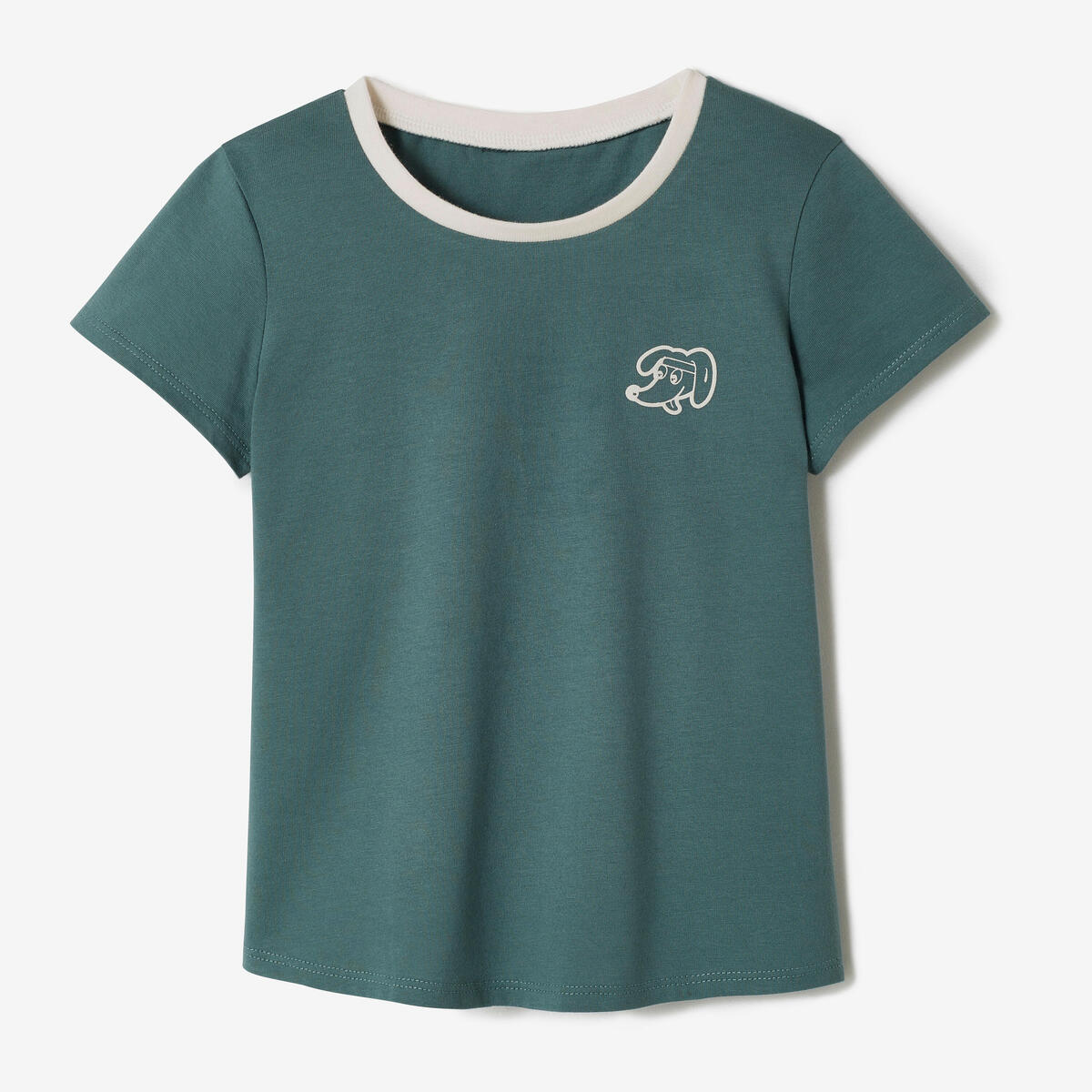 T-shirt multisport coton enfant mixte, vert