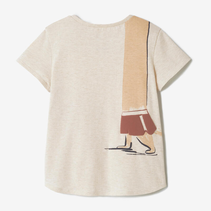 Tricou Bumbac 100 Baby Gym Bej Copii