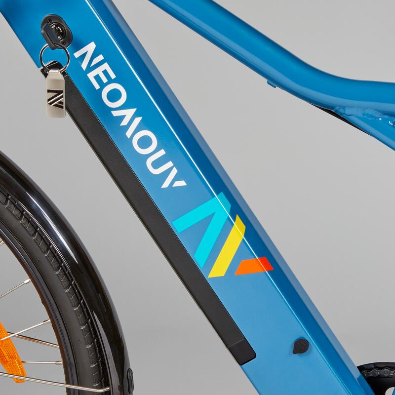 Vélo tout chemin électrique - NEOMOUV RAIPON High Frame - Bleu Métallisé
