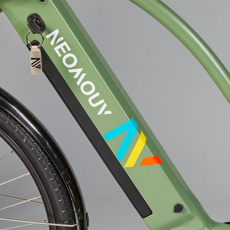 Vélo tout chemin électrique - NEOMOUV RAIPON 2- Kaki
