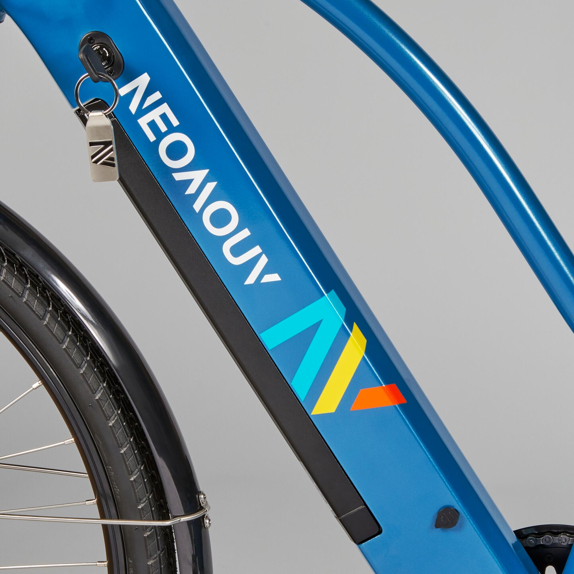 Vélo tout chemin électrique - NEOMOUV RAIPON - Bleu Métallisé 4/12