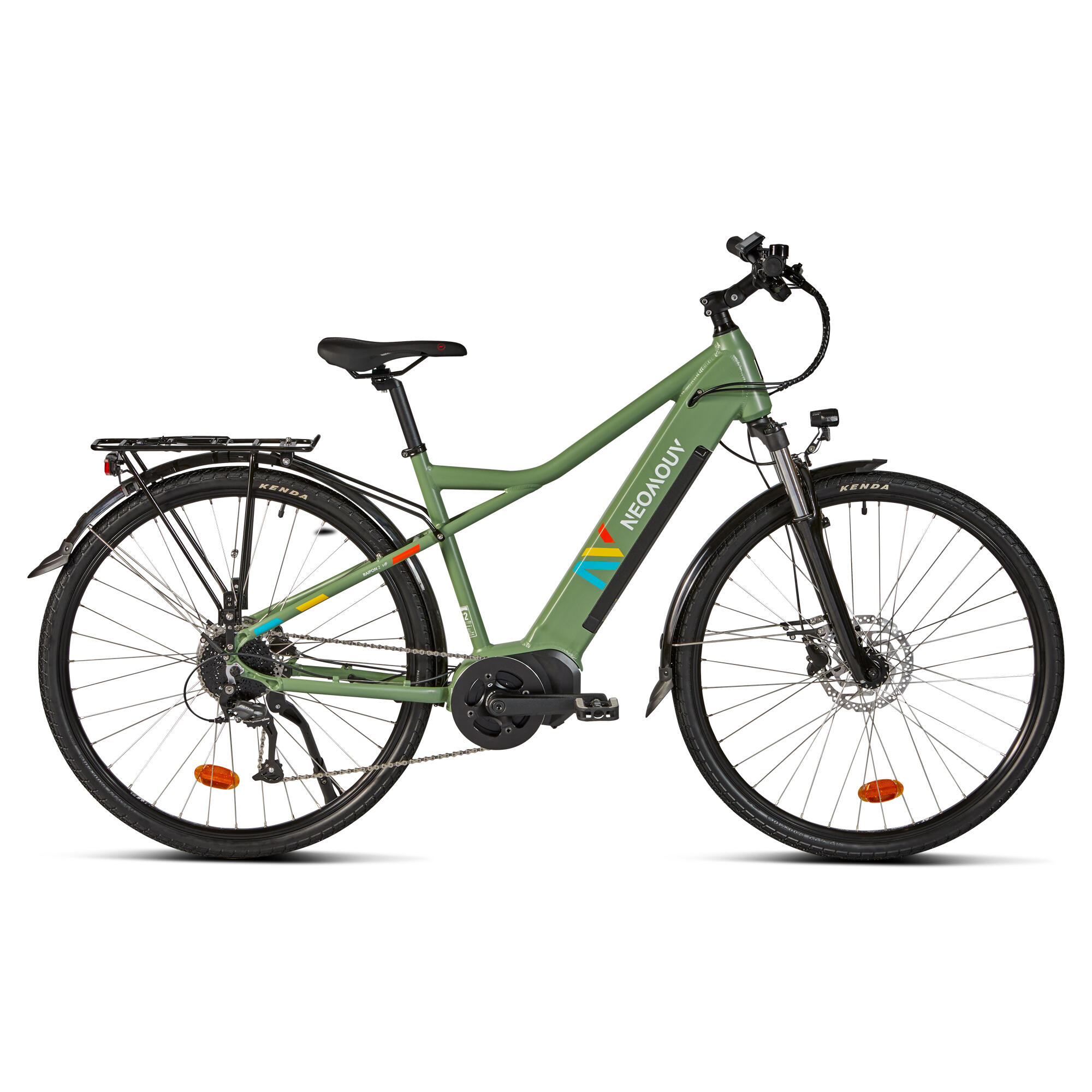 Neomouv - Vélo Tout Chemin Électrique - Neomouv Raipon 2 High Frame- Kaki - Vélo Tout Chemin - Velos Vtc Gravel Et Equipt Vtc Gravel - Vert - 44l -