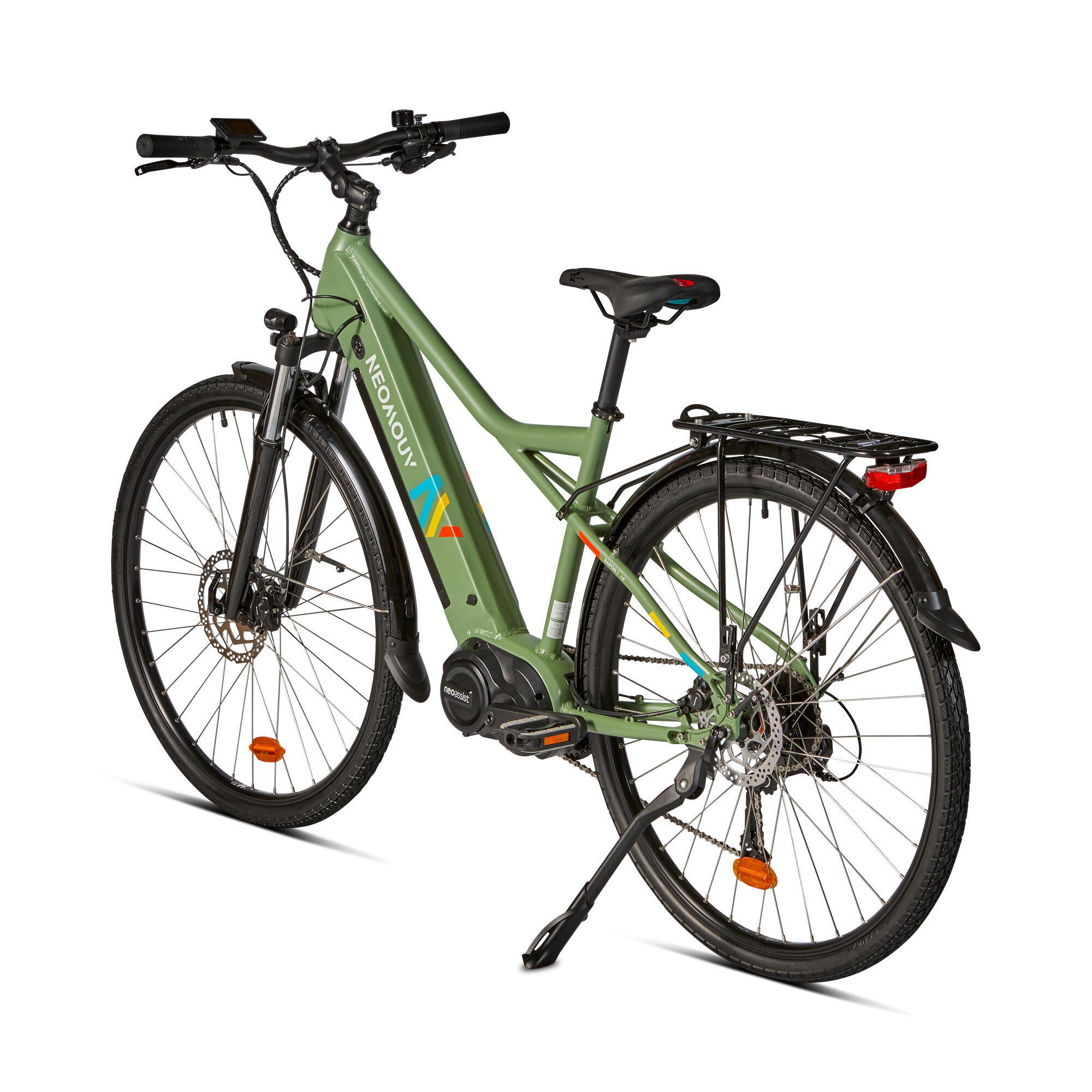 Vélo tout chemin électrique - NEOMOUV RAIPON 2 High Frame- Kaki 2/12