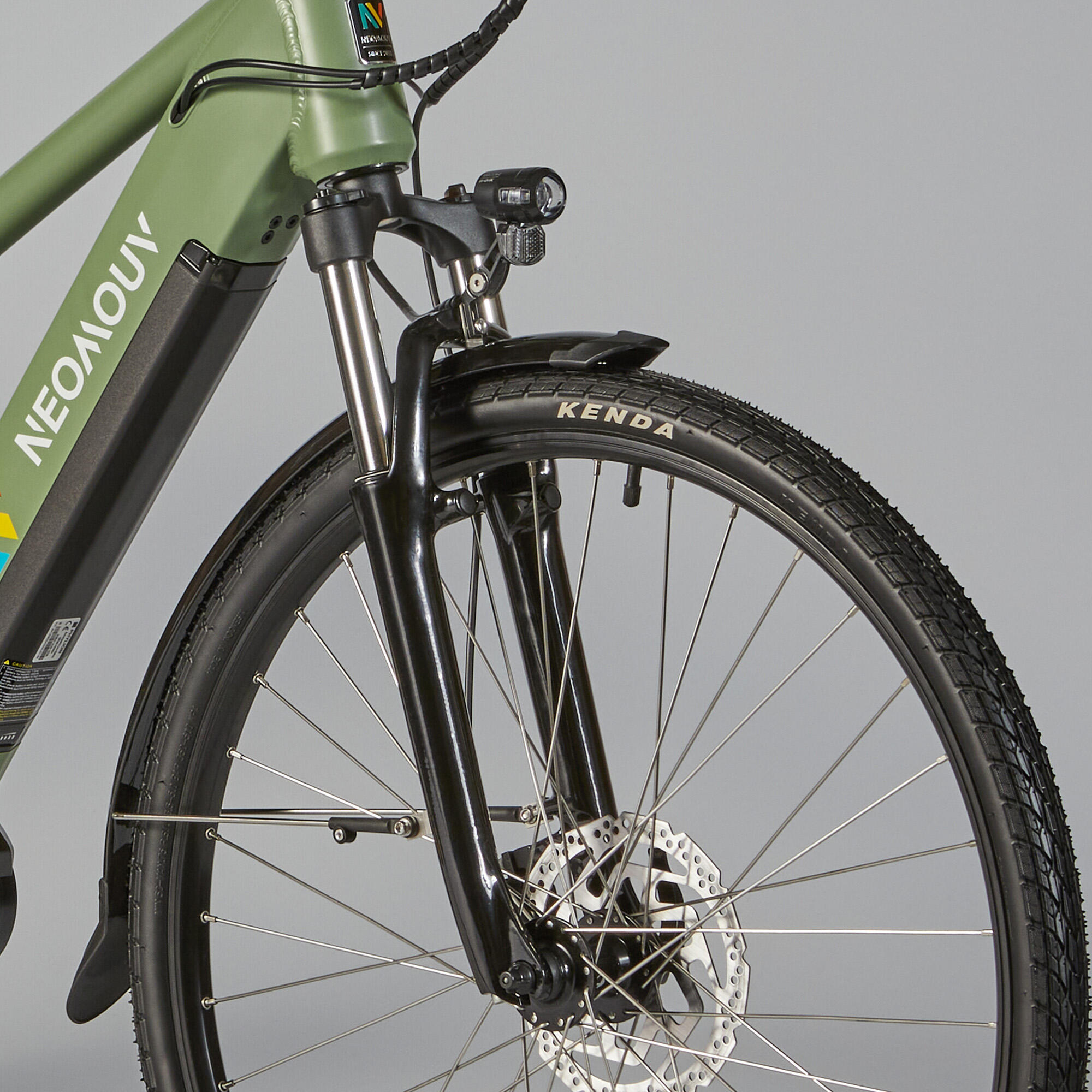 Vélo tout chemin électrique - NEOMOUV RAIPON 2 High Frame- Kaki 11/12
