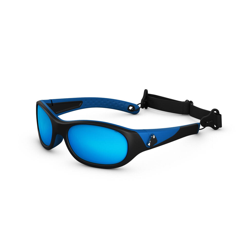 Turistické slnečné okuliare pre deti 4-6 rokov MH K140 kategória 4 ružovo-modré