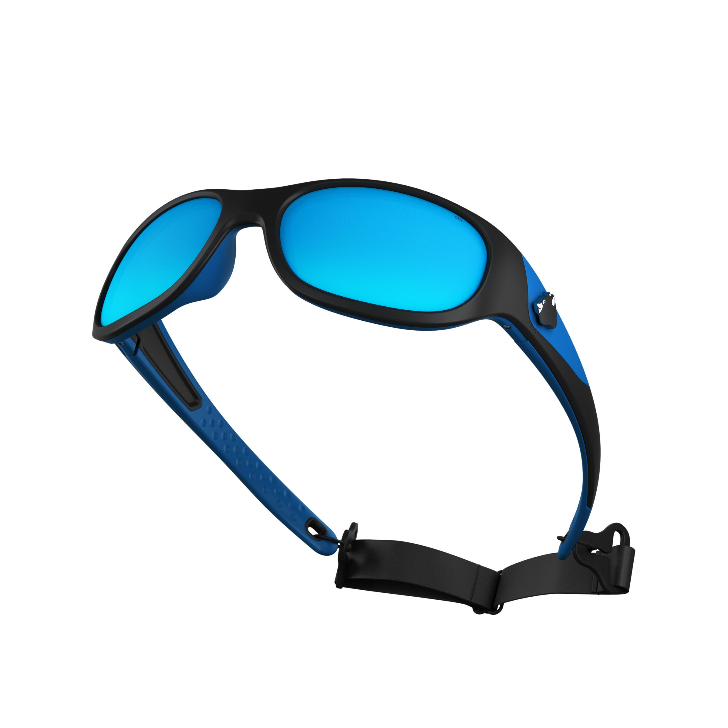 Kids’ Hiking Category 4 Sunglasses – MH K 500 Black/Blue - QUECHUA