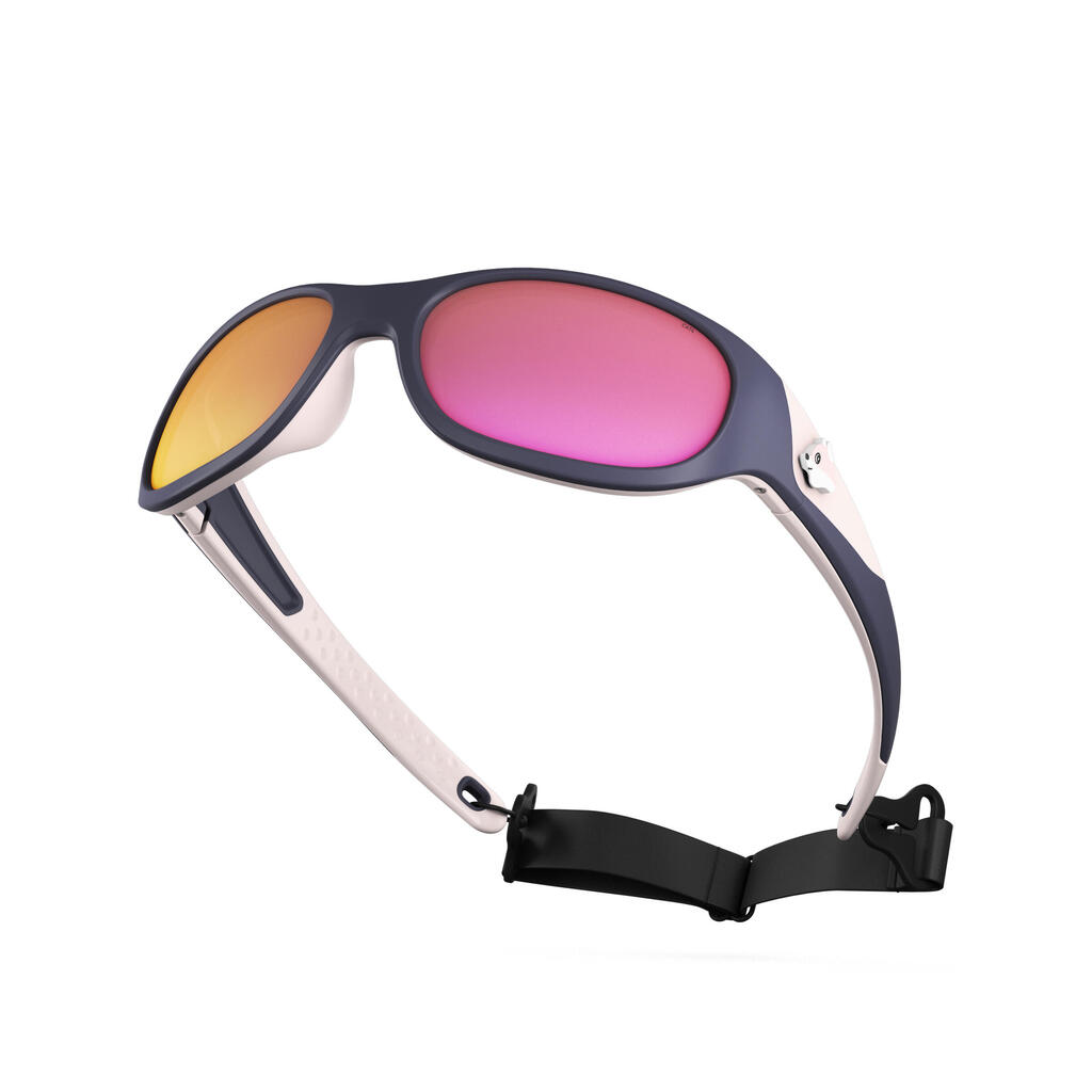 Hiking sunglasses - MH K500 - Children’s age 4-6 - category 4 pink blue