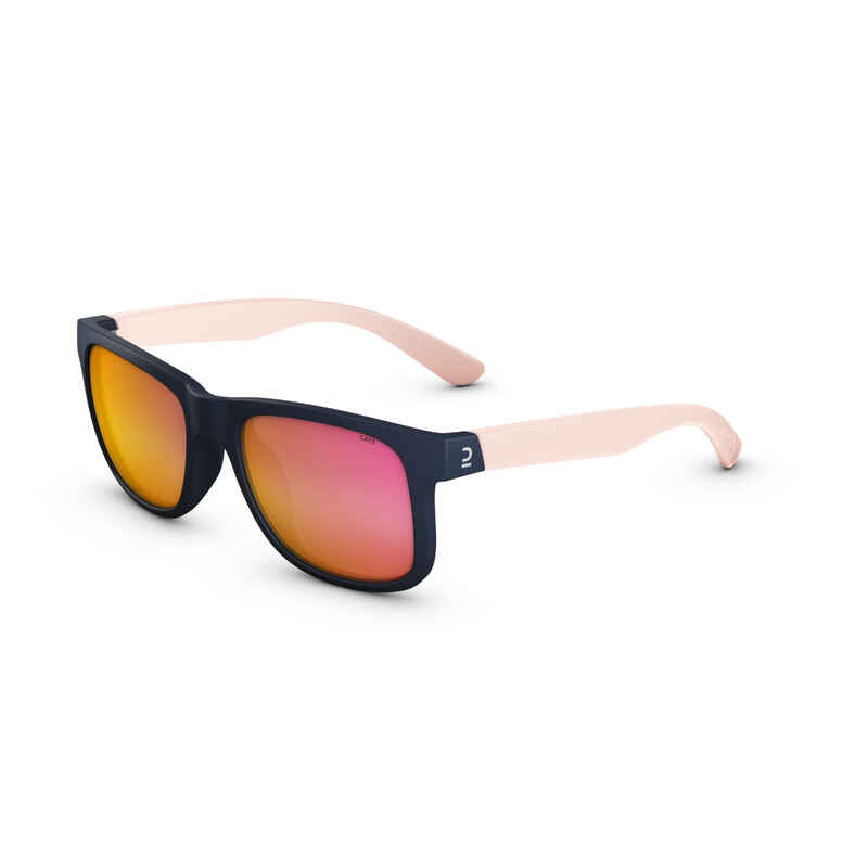 Sonnenbrille Wandern MH T140 Kinder ab 10 Jahren Kategorie 3 blau/rosa