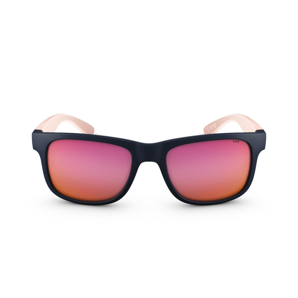 Lentes de sol de senderismo categoría 3 azul para niños de 10 años MH T140
