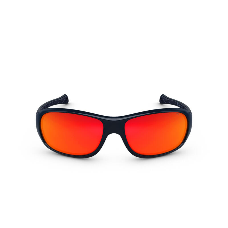 Sonnenbrille Wandern MH T500 Kinder 6–10 Jahre Kategorie 4 dunkelblau/orange