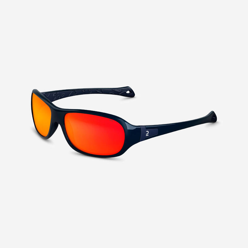 Óculos de Sol de Caminhada MH T500 Criança 6-10 anos - Categoria 4 Azul/laranja