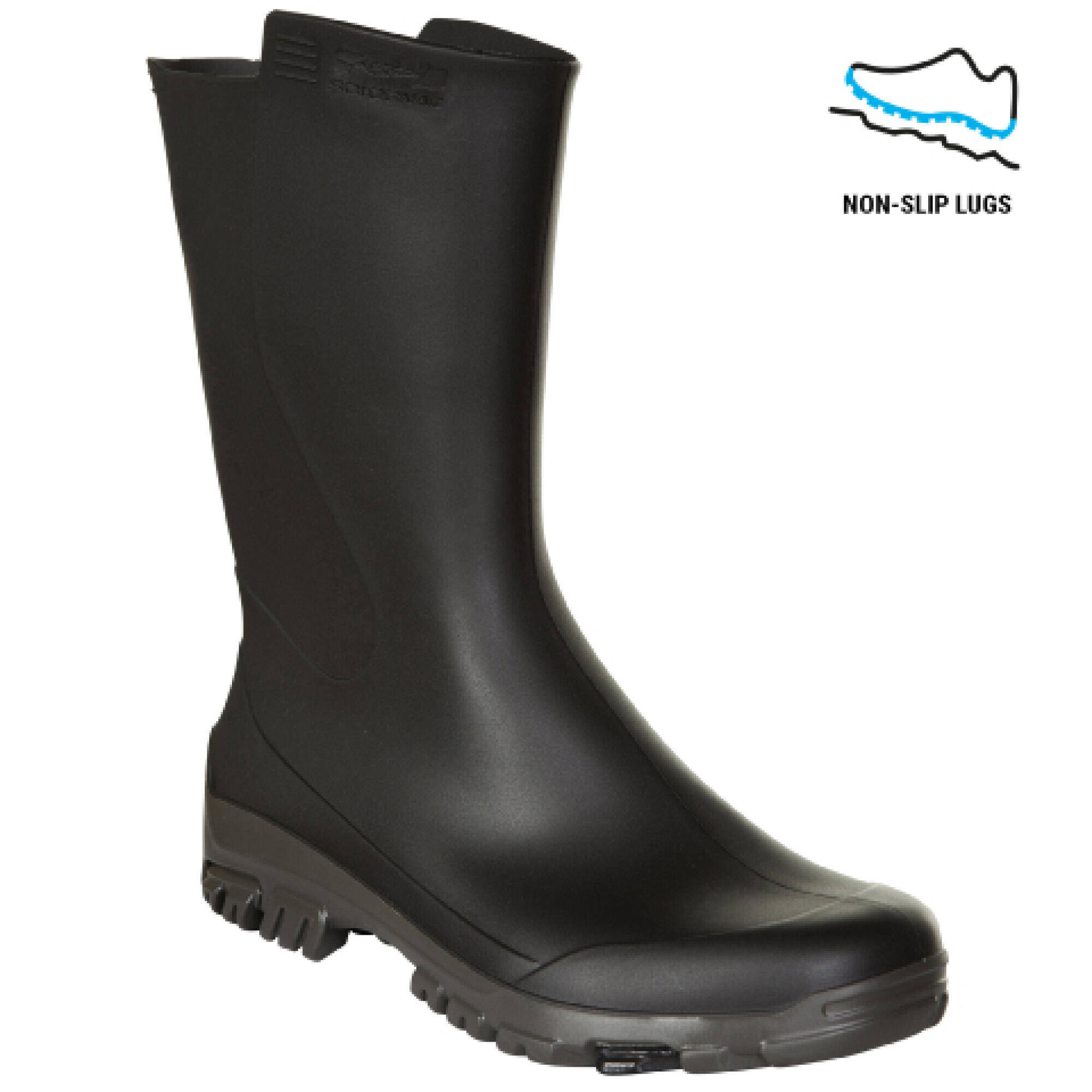 Men Gum Boots 100 - Black -  1