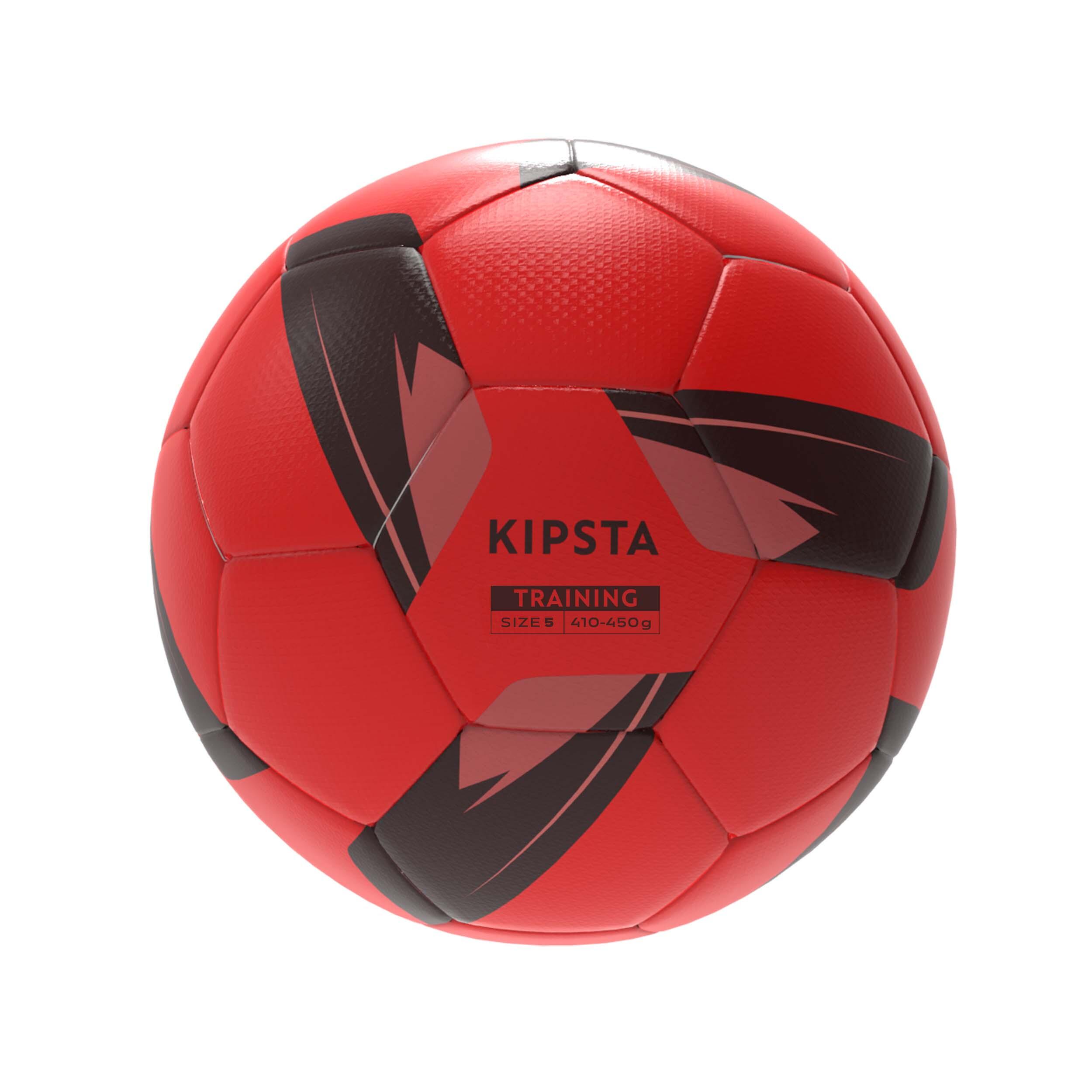 Ballon de football cousu machine training ball neige et brouillard t5 rouge 10/10
