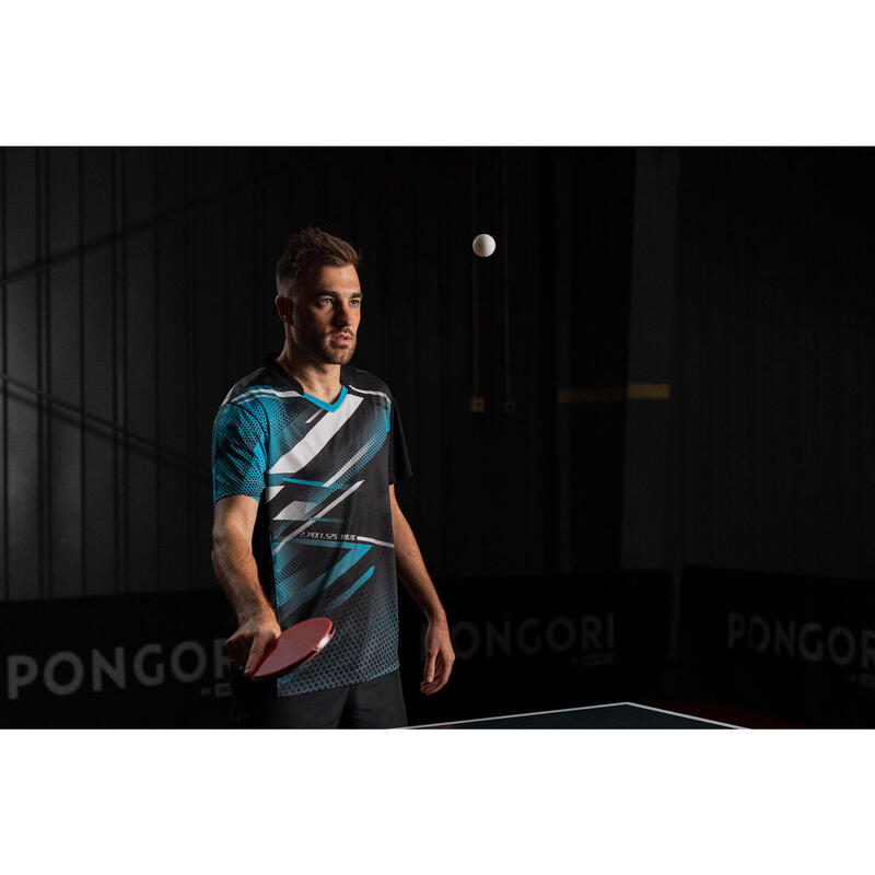 T-shirt de ping pong TTP560 Homem preto azul