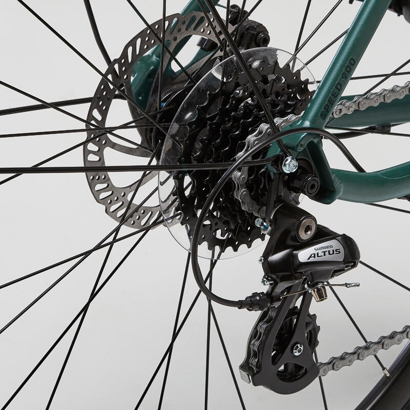 Bicicletă de oraș Elops Speed 900 verde