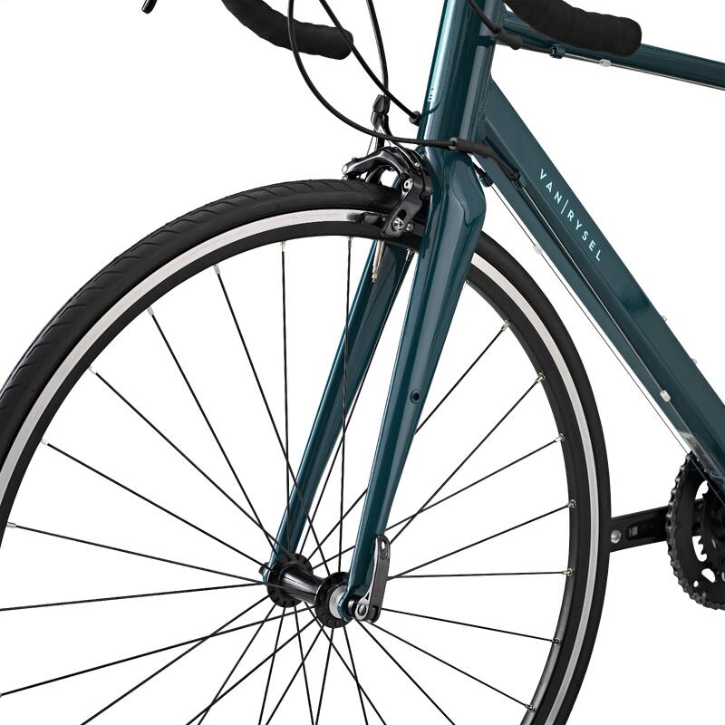 Bicicleta carretera mujer aluminio Regular Microshift Triban verde