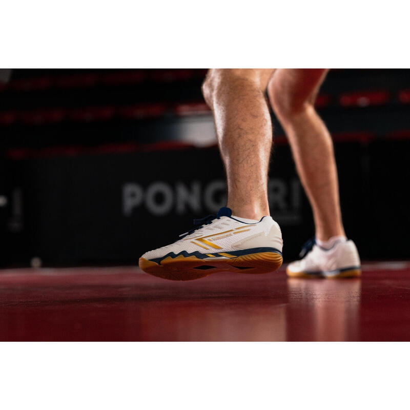 Scarpe ping pong adulto TTS 900 bianco-oro