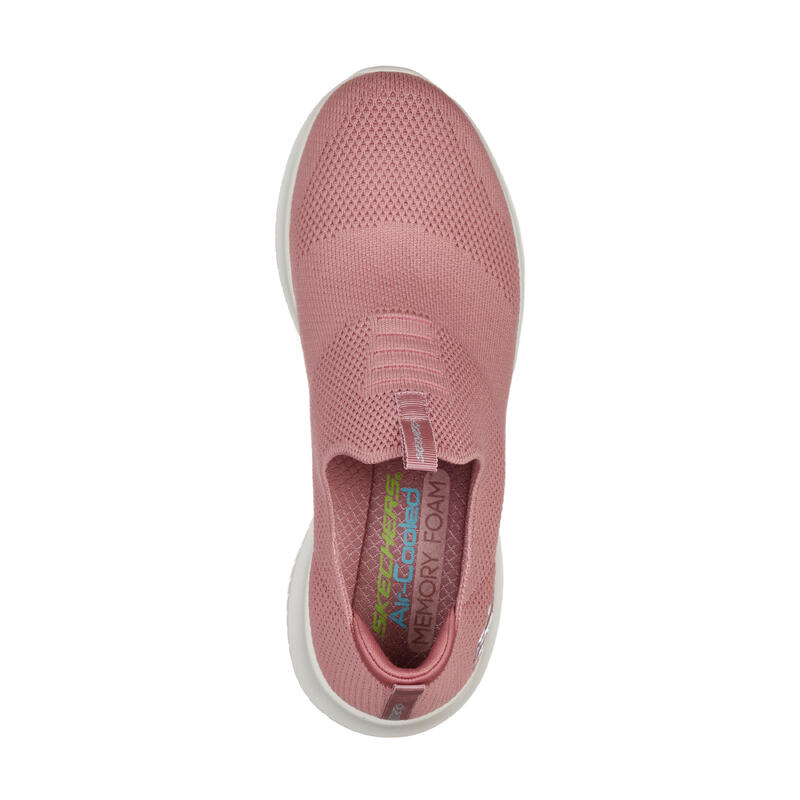 Walking Schuhe Sneaker Damen Slip On Skechers - Ultra Flex malve