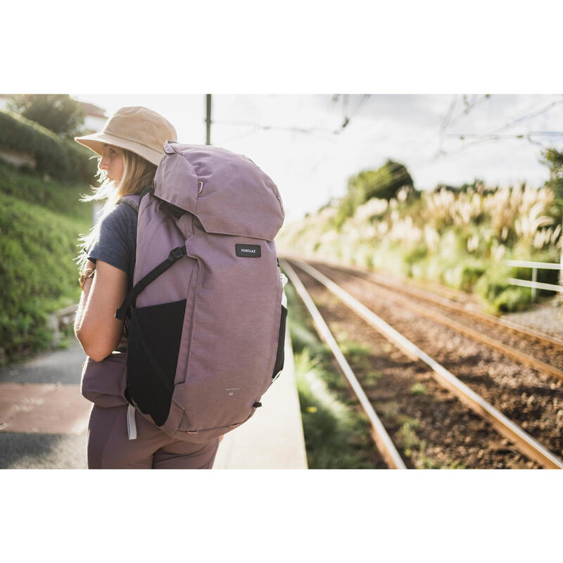 Rucsac de voiaj deschidere tip valiză 60+6L, Travel 900 maro Damă