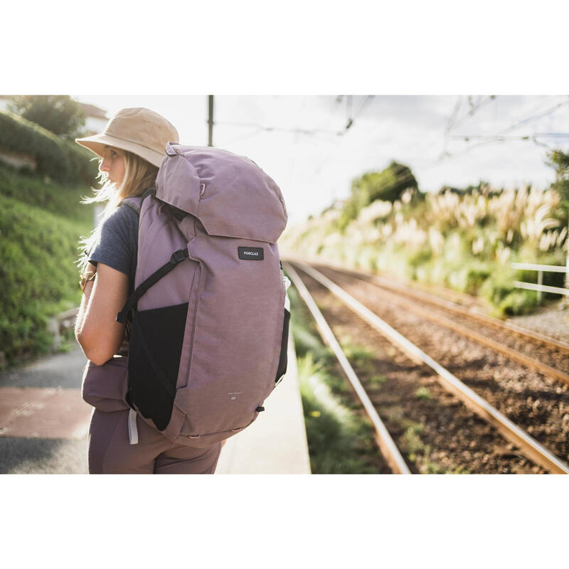 Sac à dos de voyage et trekking ouverture valise 60 + 6 L Femme - Travel 900