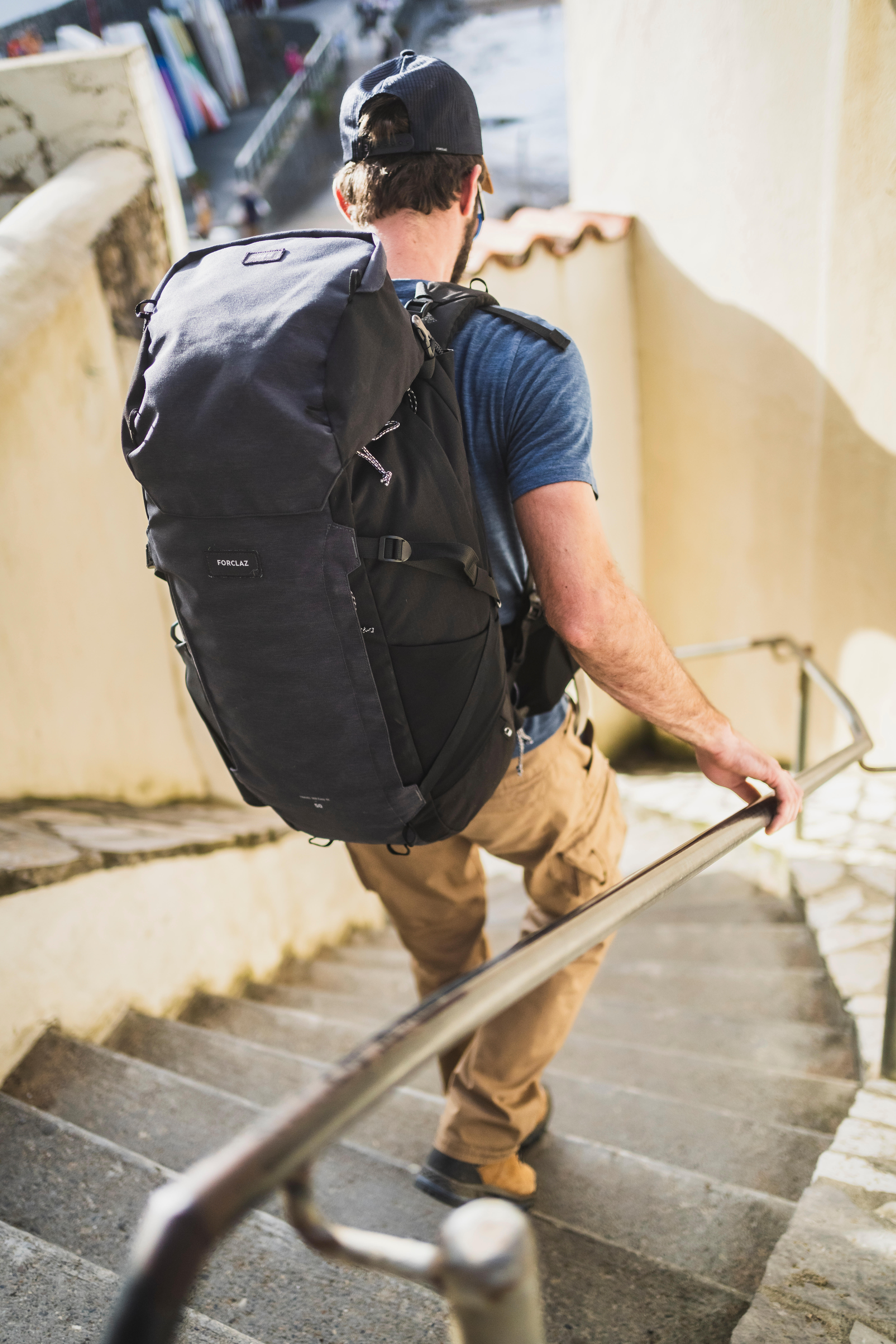 Sac à dos de randonnée à ouverture valise homme 50 + 6 L, Travel 900 - FORCLAZ